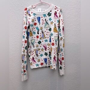 Hanna Andersson Girl's Long John Pajama Top ONLY - Disney Princess Print Size 10